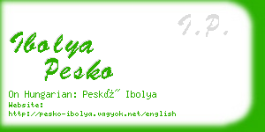 ibolya pesko business card